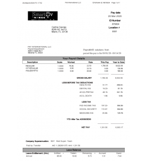 PayStubs Set, Simple